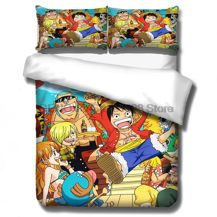 

One Piece Bedding Set Duvet Cover Pillowcases Anime 3D Printed Comforter Bedding Sets Bedclothes Bed Linen