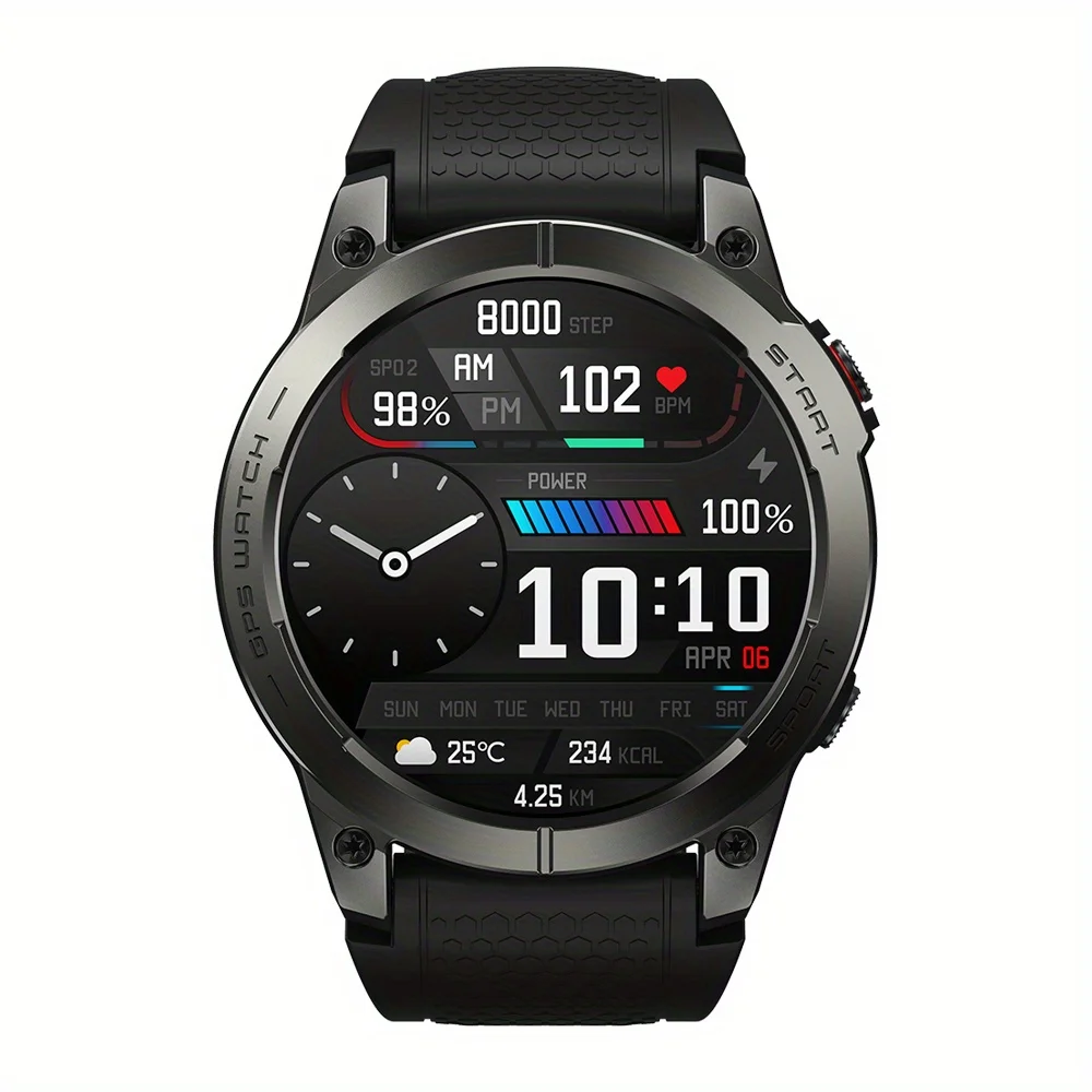 2023 Flagship Zeblaze Stratos 3: Premium GPS Smart Watch With Ultra HD AMOLED Display, Built-in GPS & Hi-Fi Phone Calls