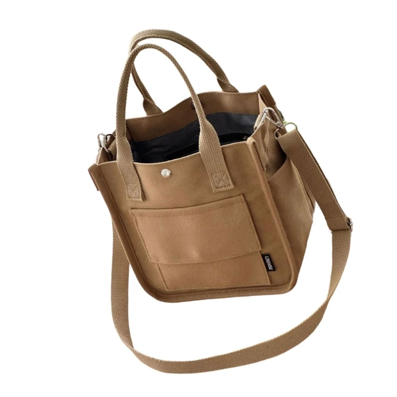 Удобная холщовая сумка через плечо для работы в школе или шоппинга