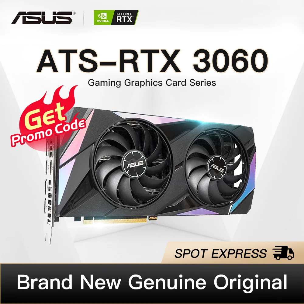 ASUS New Graphics Cards RTX3060 O12G Gaming rtx 3060Ti O8G Video Cards GDDR6 12GB 8GB For Desktop GPUs placa de video