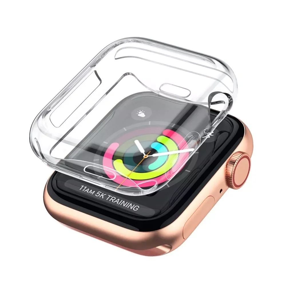 

TPU cover For Apple Watch Series 4 case 44 mm/40mm 360 Full Soft Clear Protective Case Screen protector bumper watch Accessories