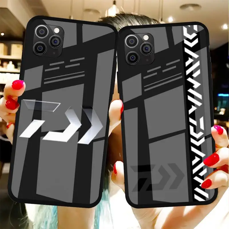 

Daiwa Fishing Logo Phone Case Tempered Glass For Iphone6plus 6S 7 7plus 8 X XS XSmax XR 11 12 Pro Max 12mini
