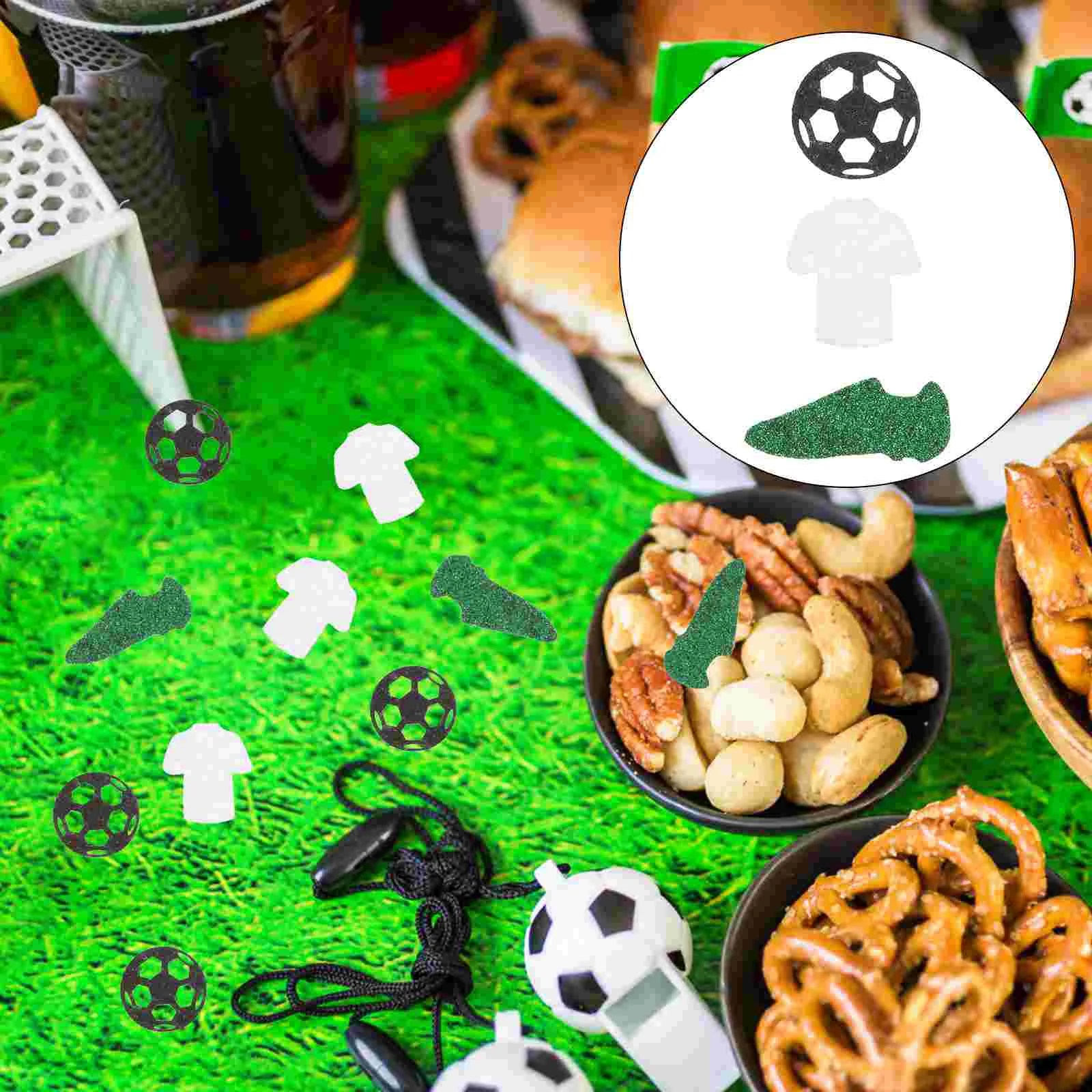 

50Pcs Football Party Ornament Football Party Decoration Football Party Supplies Football Party Sequins Football Party Glitters