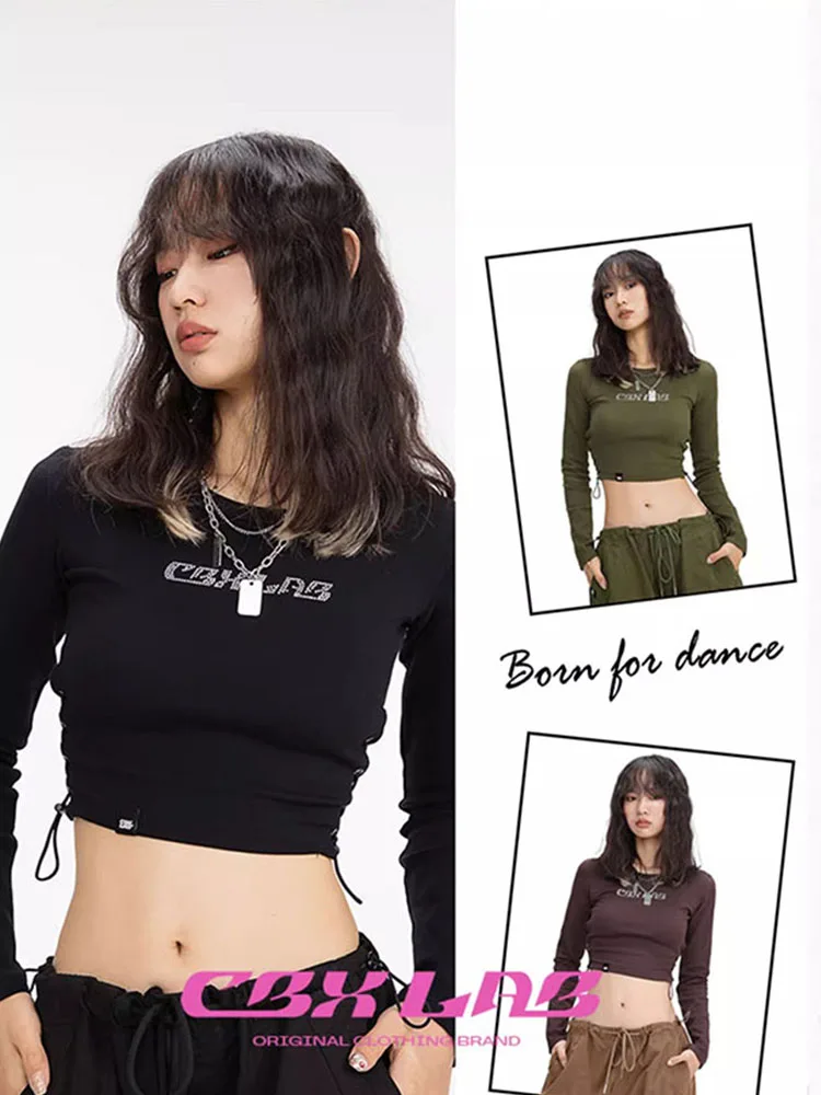 CBXLAB Женский разноцветный американский весенне-осенний приталенный топ на