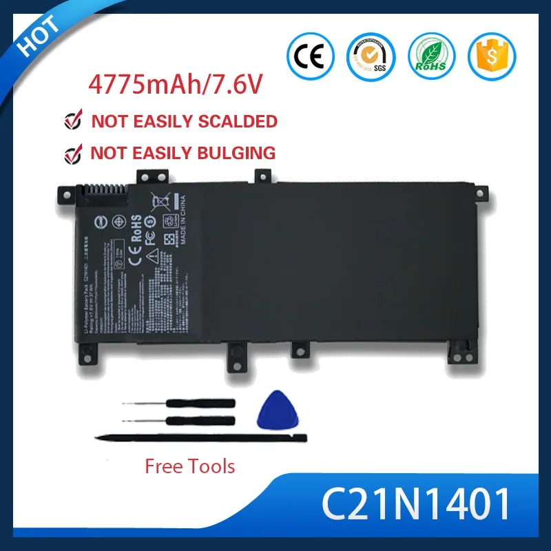 Фото Аккумулятор C21N1401 для Asus Y483L F455L X455L R455LD Y483LD X454LD 7.6V 38Wh №1