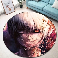 3d anime tokyo ghoul printed round carpet for living room mat for children floor rug yoga mat bedroom e sports chair mats