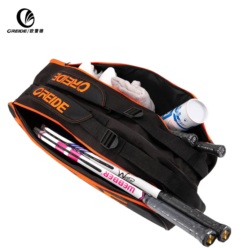 OREIDE Tennis Backpack 6-9 Pack Large Capacity Waterproof Tennis Squash Padel Racket Tennis Bag Men Women Gym Fitness Sports Bag