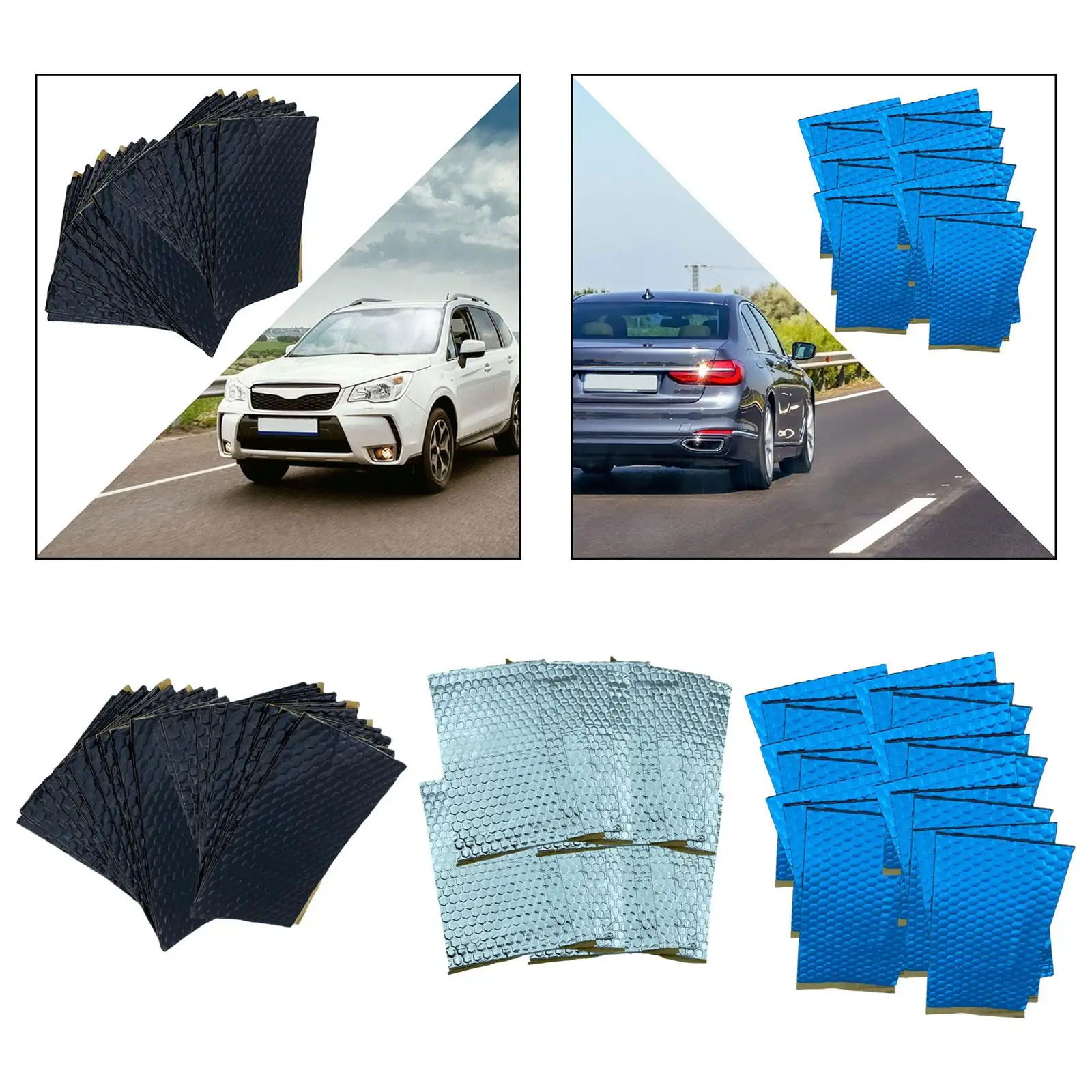 20x автомобильный звукоизоляционный коврик звуковой глушитель противодоска для