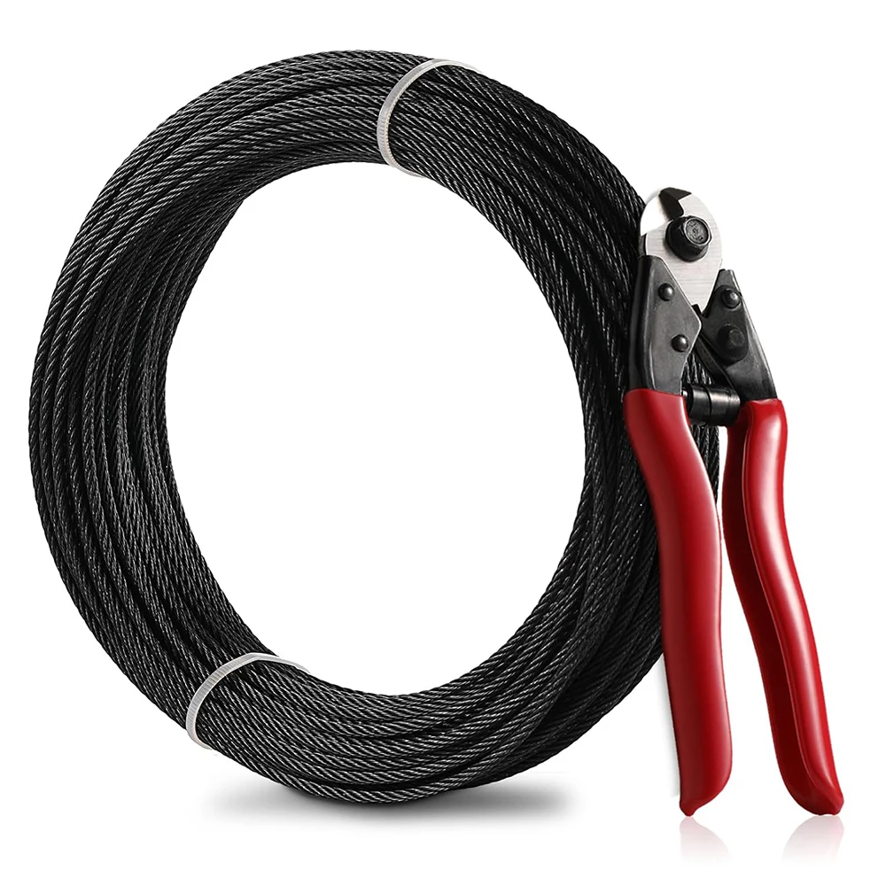

30 м/50 м черный T316 нержавеющая сталь Cable1/8 ''Проволочный Трос авиационный кабель для кабеля перила 7x7 DIY перила лестничные перила с резкой