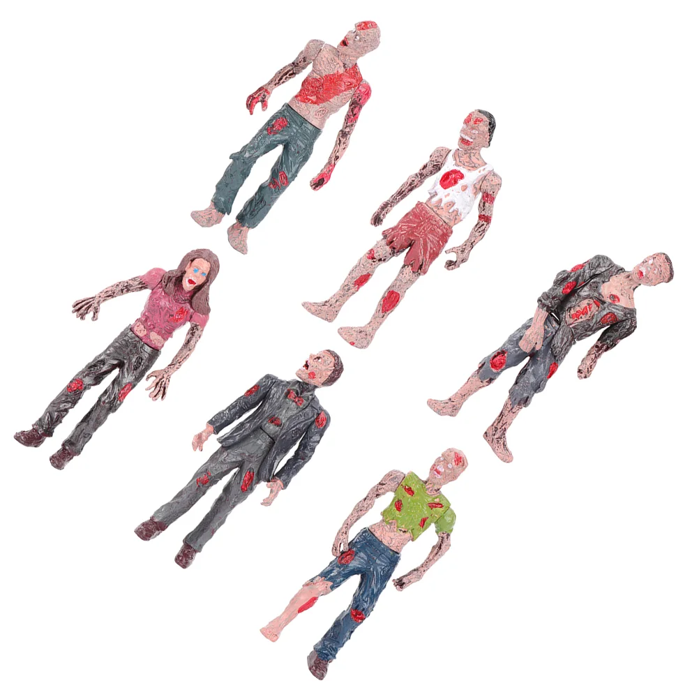 

1 set of Simulated Corpse Figurines Plastic Zombie Figurines Mini Zombie