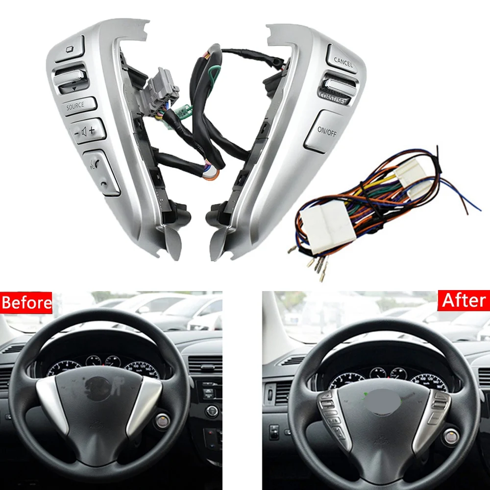 Фото Кнопка управления круиз-контролем на руле автомобиля для Nissan TIIDA SENTRA Livina SUNNY ALMERA 25550-3DA6A-T61C №2