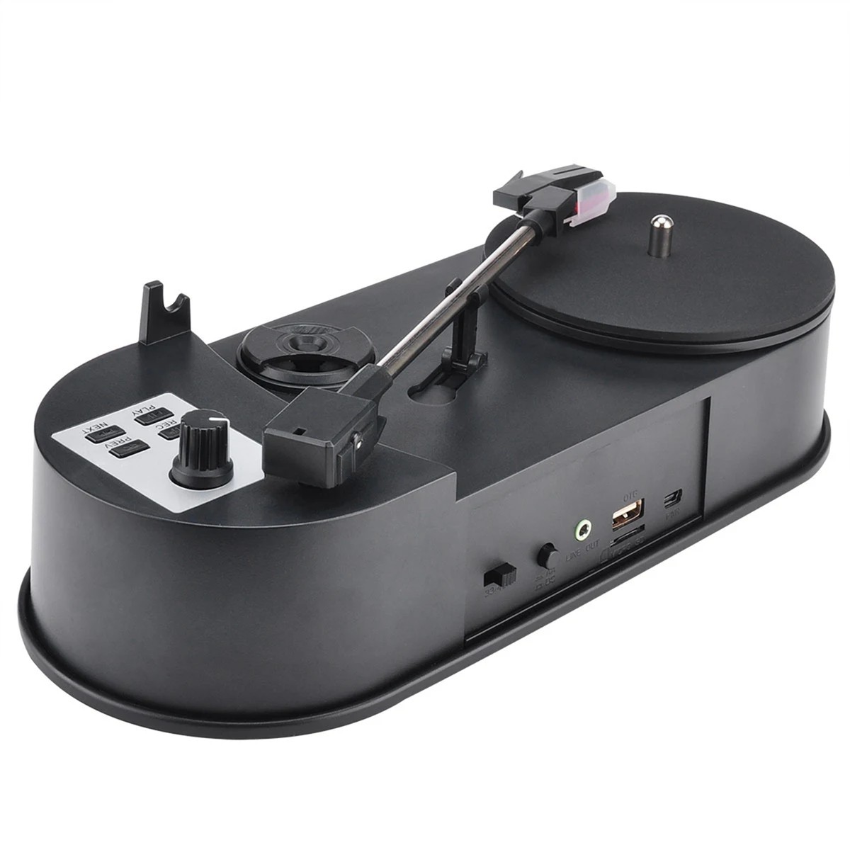 

Mini Vinyl Record Player Gramophone Direct Rotation U Disk MP3 Dual Speed 33