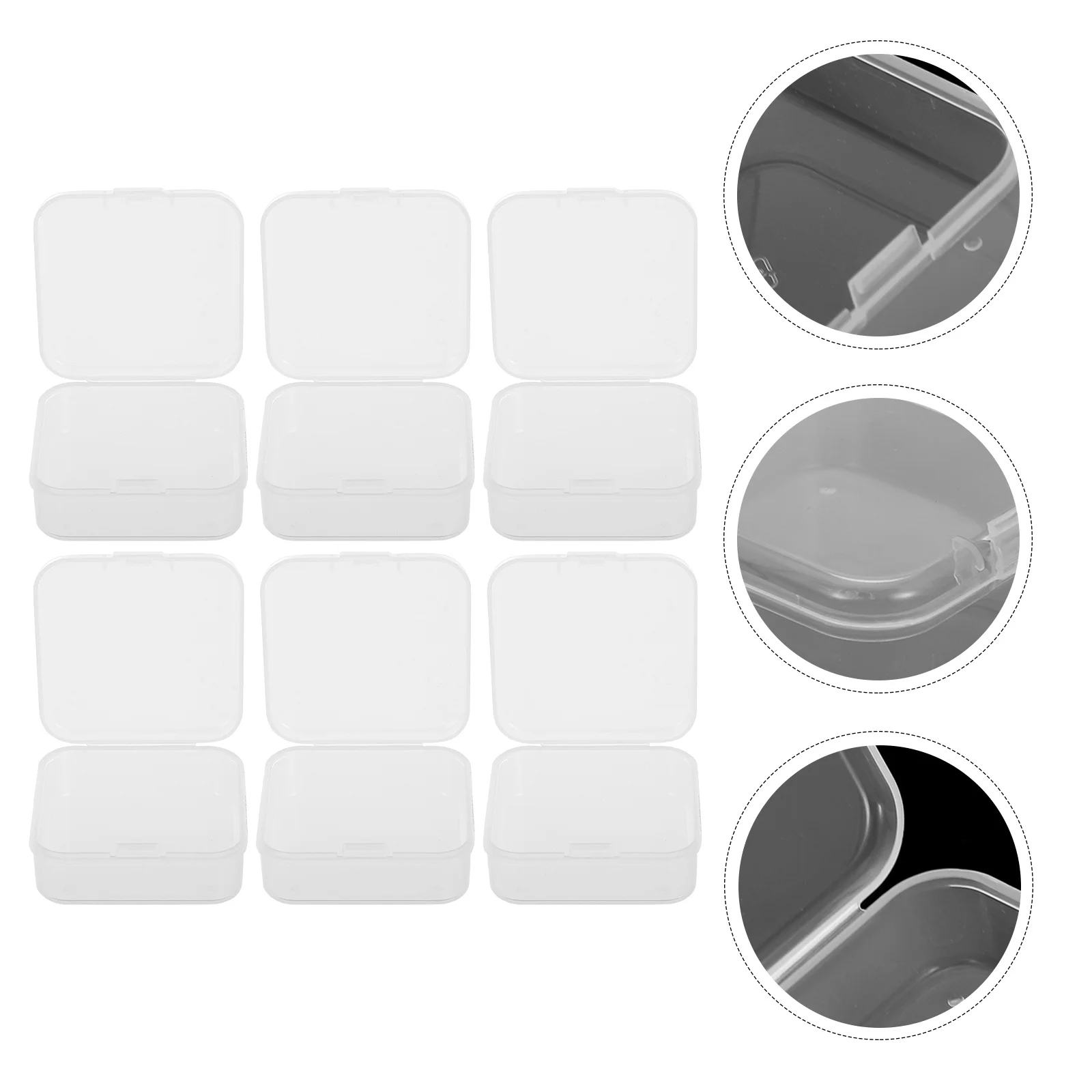 

Box Storagebeads Containers Clear Boxes Mini Squaretransparent Container Jewelry Sewing Items Parts Display Organizermakeup Pads