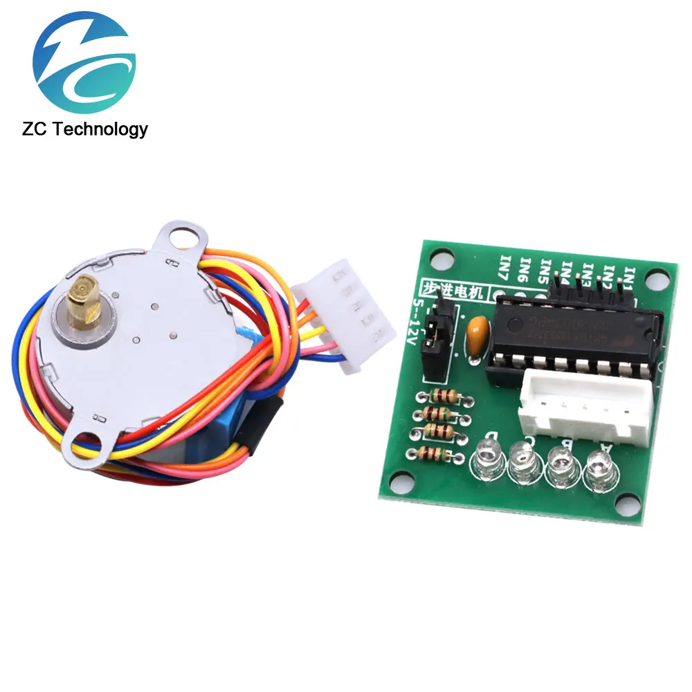 4-фазный шаговый двигатель 28BYJ-48-5V + плата драйвера ULN2003 для Arduino 1 х |