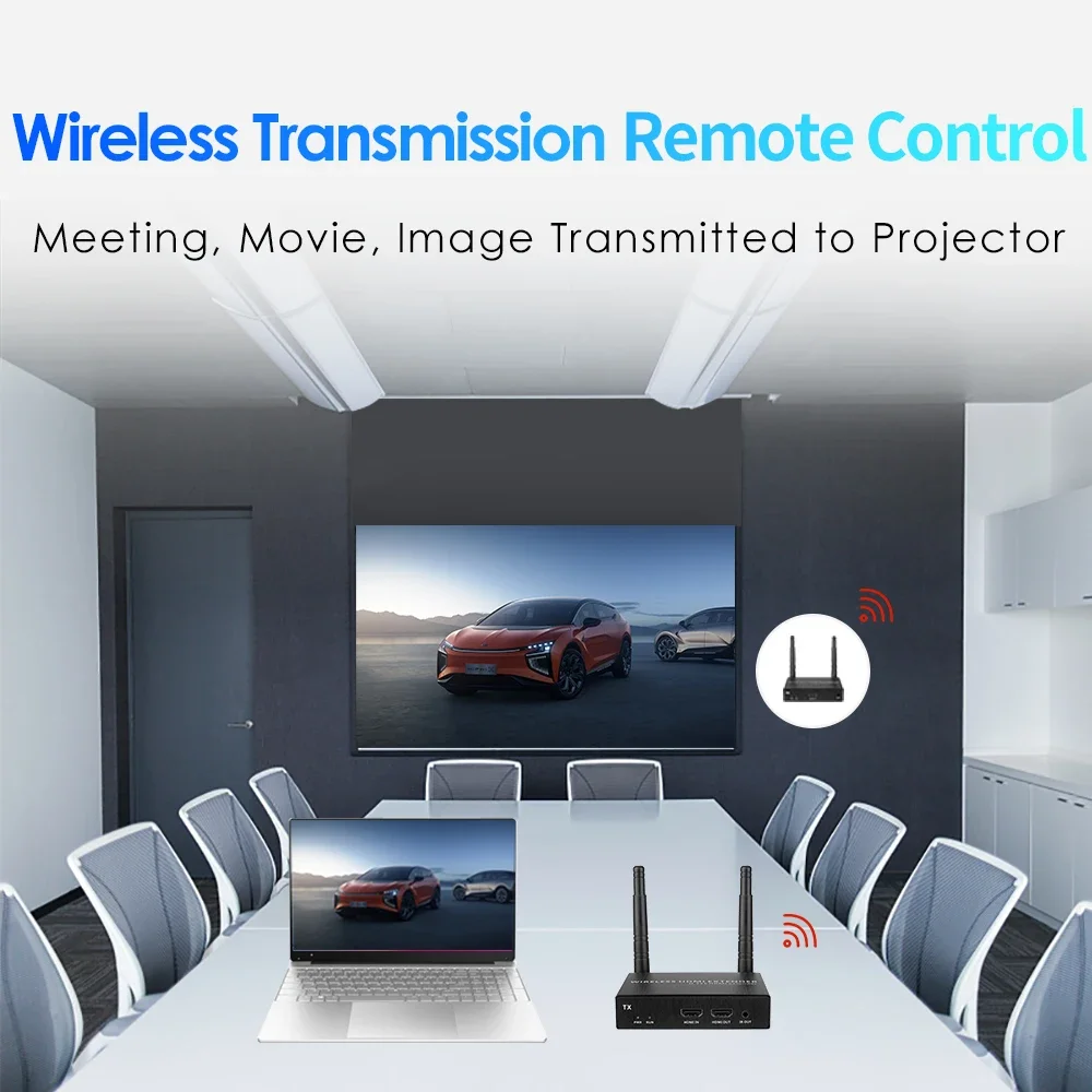 EXVIST H.265 1 * TX + 4 RX 1080P 60FPS Комплект беспроводных удлинителей 328 футов 100 м Диапазон