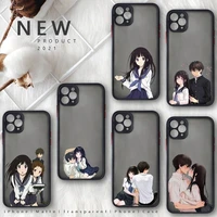 anime hyouka phone case for iphone 13 12 11 8 7 plus mini x xs xr pro max matte transparent cover