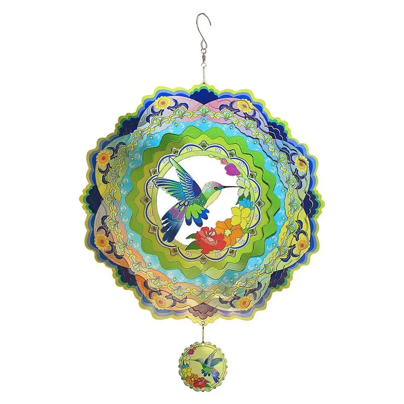 

Hummingbird Wind Spinners Bird Outdoor Wind Spinner Chime Waterproof Decoration Ornament For Yard Garden Trees Balconies Patio