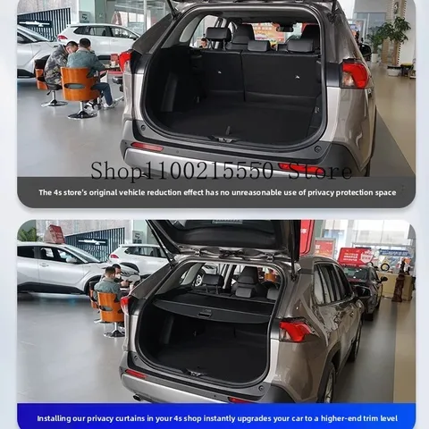 Для Zeekr 7X 2024-2025 Автомобильный багажник, крышка багажника, задний органайзер для багажа, занавеска, выдвижной щиток