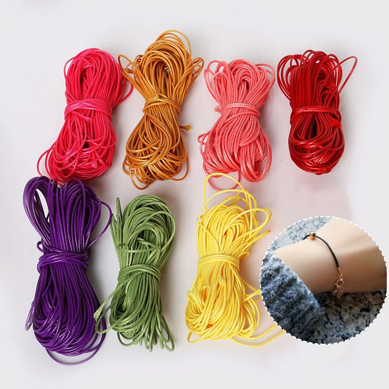 5-15m Dia 1-2mm Colorful Korean Waxed Thread Cord String Strap Rope For Necklace Bracelet Making Craft Jewelry Accessories - купить по