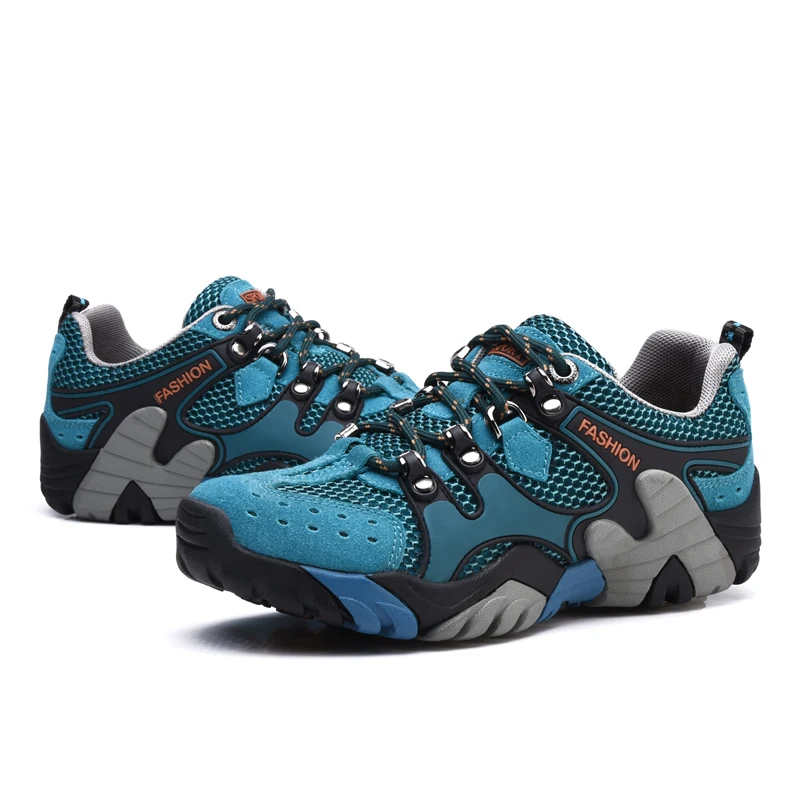

Spring Men's Mesh Hiking Shoes Couples Non-slip Wear-resistant Breathable Outdoor Sports Shoes British Large Size Hiking Shoes