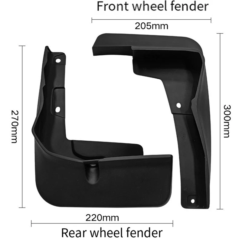 4PCS Car Mudguard Mud Flaps Splash Guard Fender For TOYOTA VELOZ 2021-2022 Accessories