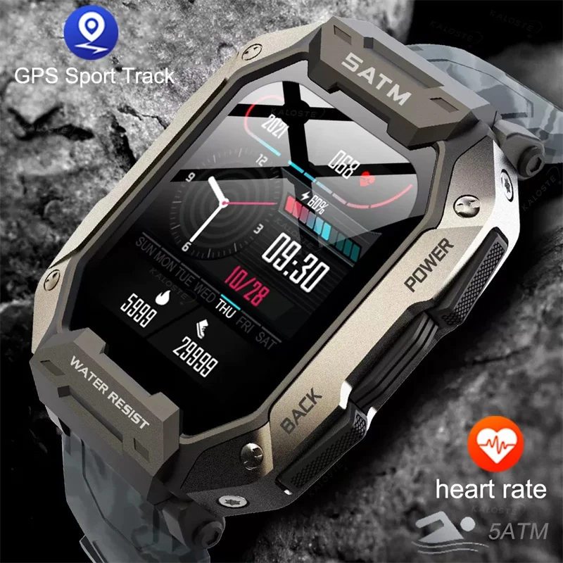 

For Xiaomi Huawei Smart Watch Outdoor Sports Watch Heart Rate Blood Pressure 5ATM Waterproof Smartwatch Men For Android ios