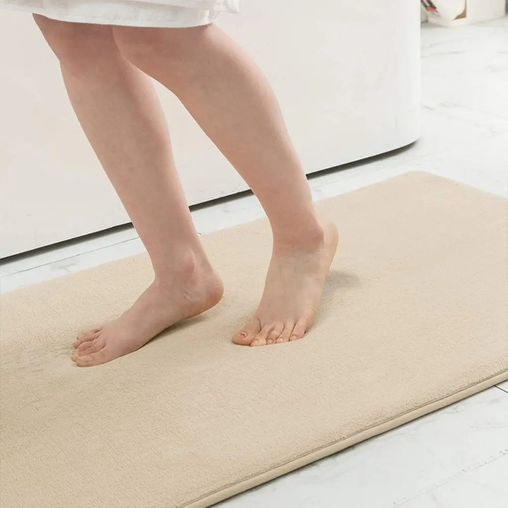 

2023 New Memory Foam Bath Mat Anti-Slip Shower Carpet Soft Foot Pad Decoration Floor Protector Absorbent Quick Dry Bathroom Rug