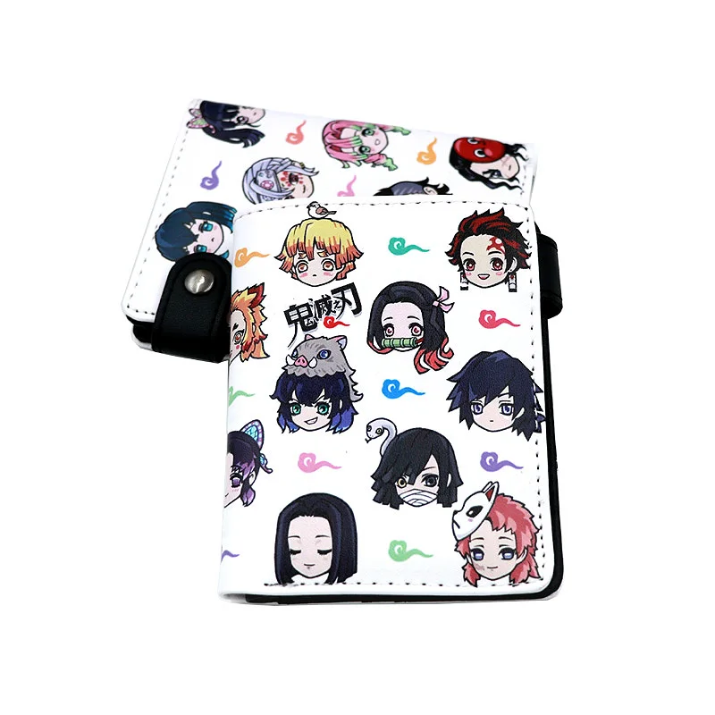 

Kimetsu No Yaiba Anime Demon Slayer Soft Button Wallet Kochou Shinobu Zipper Coin Card Purse
