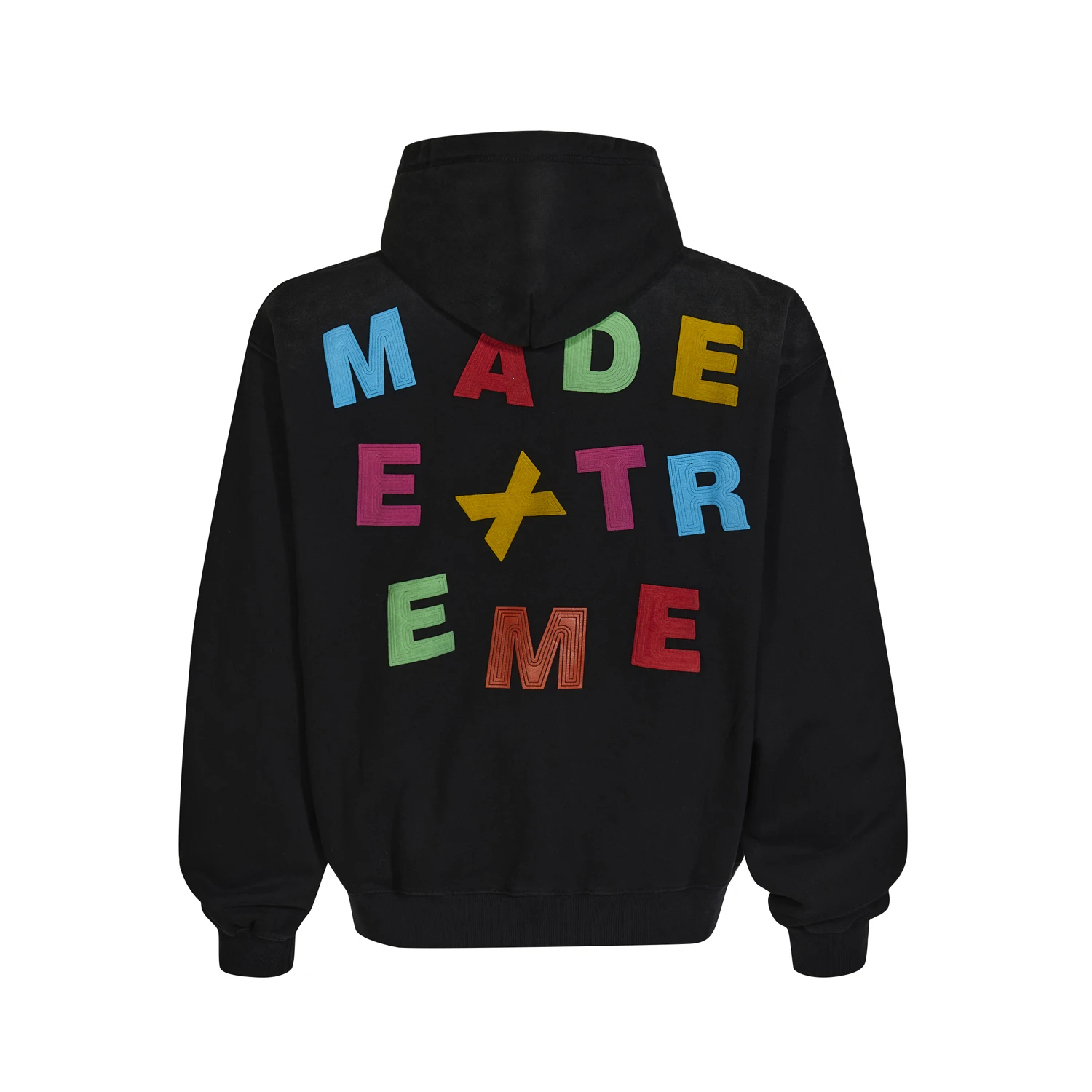 

MADE EXTREME Fun Foaming Letters Velvet Zipper Hoodies