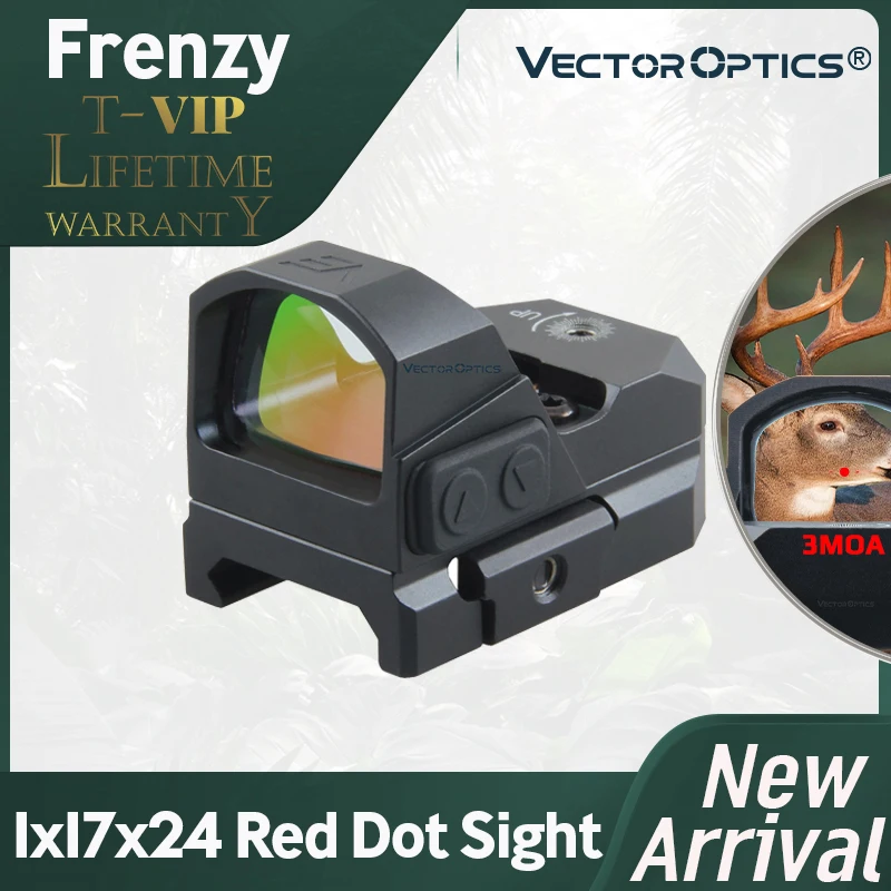 

Vector Optics Frenzy 1x17x24 AR15 M4 AK47 Pistol Red Dot Scope 9mm Mini Sight With Water Proof Fit 21mm Picatinny GLOCK 17 19