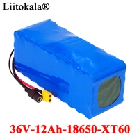 liitokala 36v 10ah 500w 18650 lithium battery pack 10000mah balance car motorcycle electric car bicycle scooter with bms