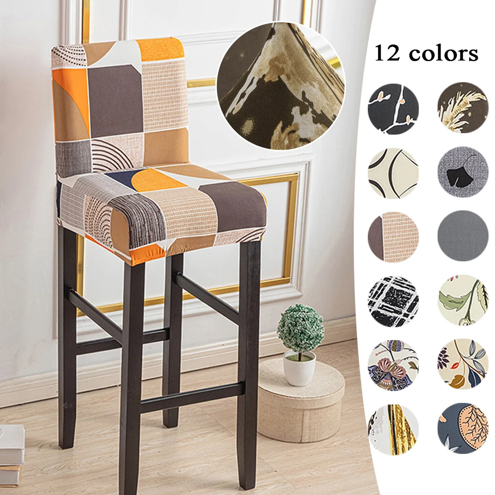

Dustproof Spandex Chair Cover Flower Seat Covers For Bar Stool Chairs Slipcover Home Hotel Banquet Dining Chair Decoration