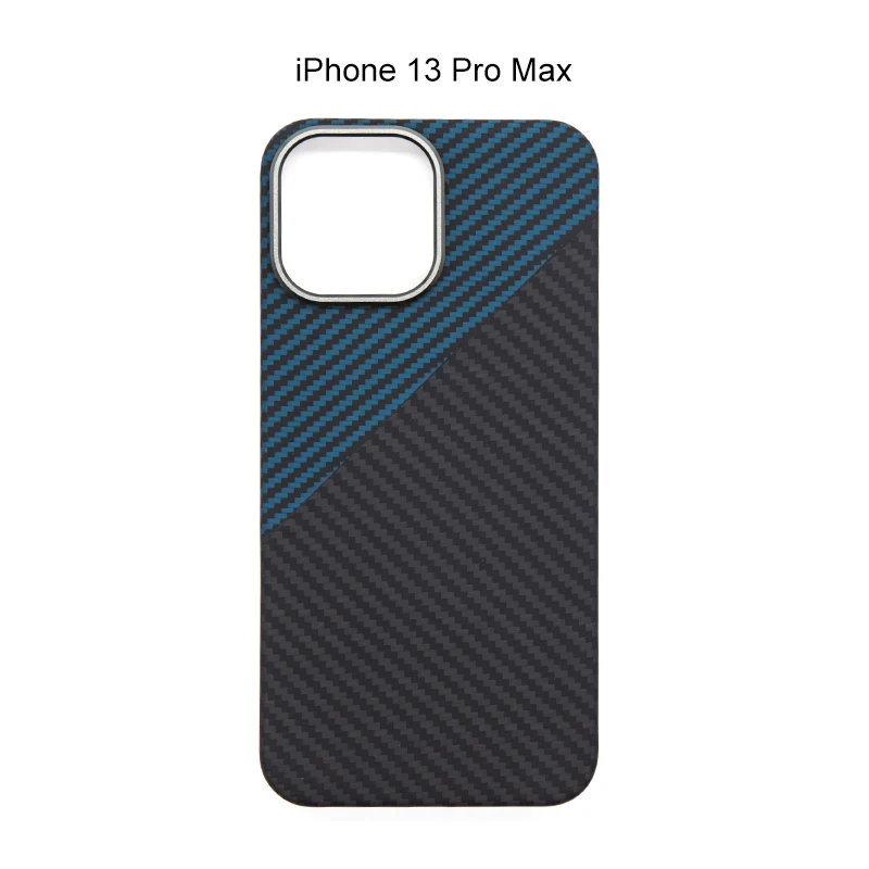 

Carbon fiber iPhone13 Pro Max Phone Shell Blue Black Matter Circle Technology Advanced Business iPhone13 Promax carbon fiber