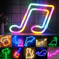 usbbattery musical note neon sign love led neon nightlights wall signs decor bar hanging neon lights beer party room decoration