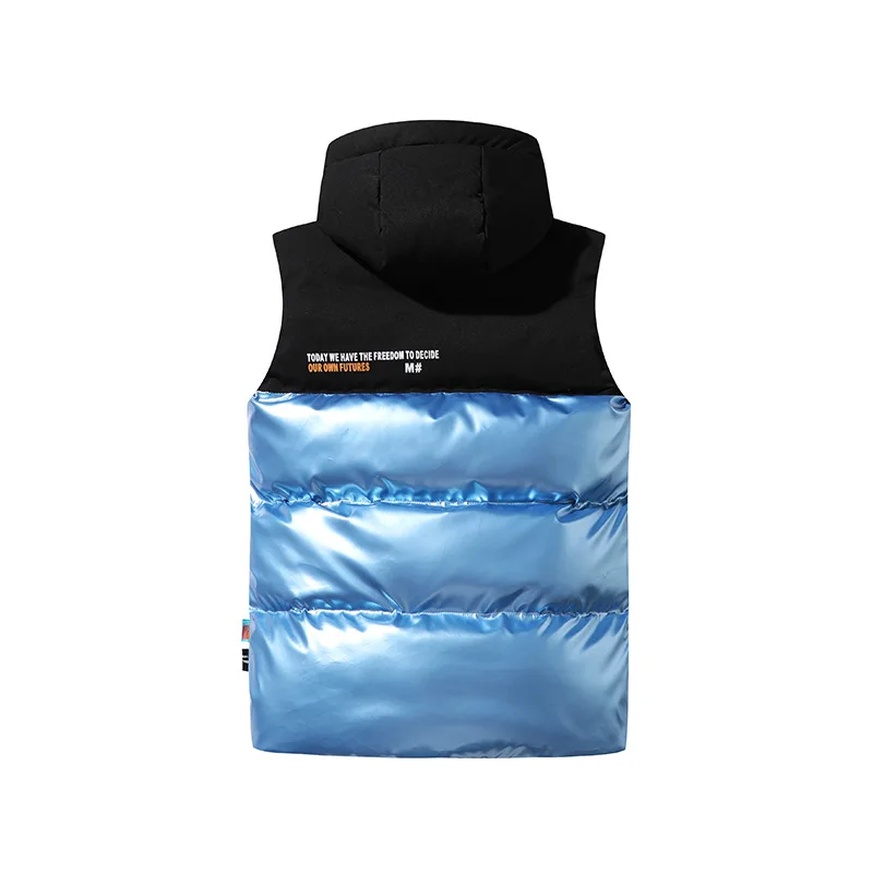 Men Winter Hooded Vest Zipper Jackets Sleeveless Casual Waistcoat Vests Cotton Down Jacket Men Clothing