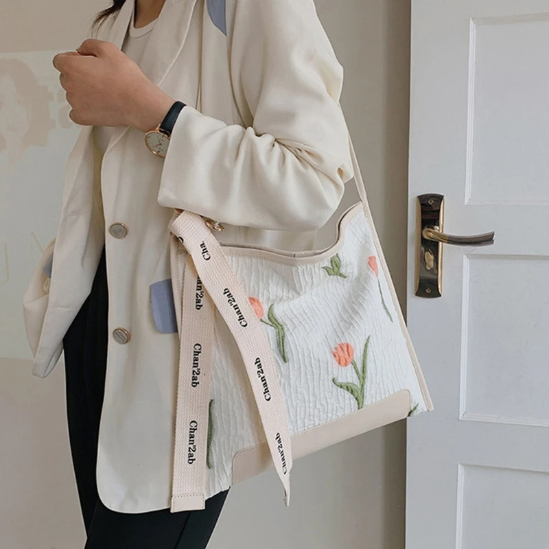

Exquisite Women's Flower Bag Handbag Summer Tulip / Cherry Tote Bag Large Capacity Shoulder Bag for Mother's Day