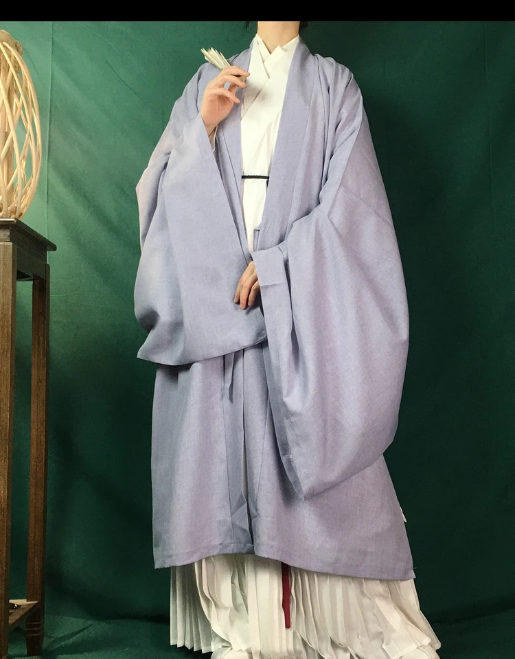 Song Hanfu Long Sleeved over-Dress Placket Cross Collar Robe