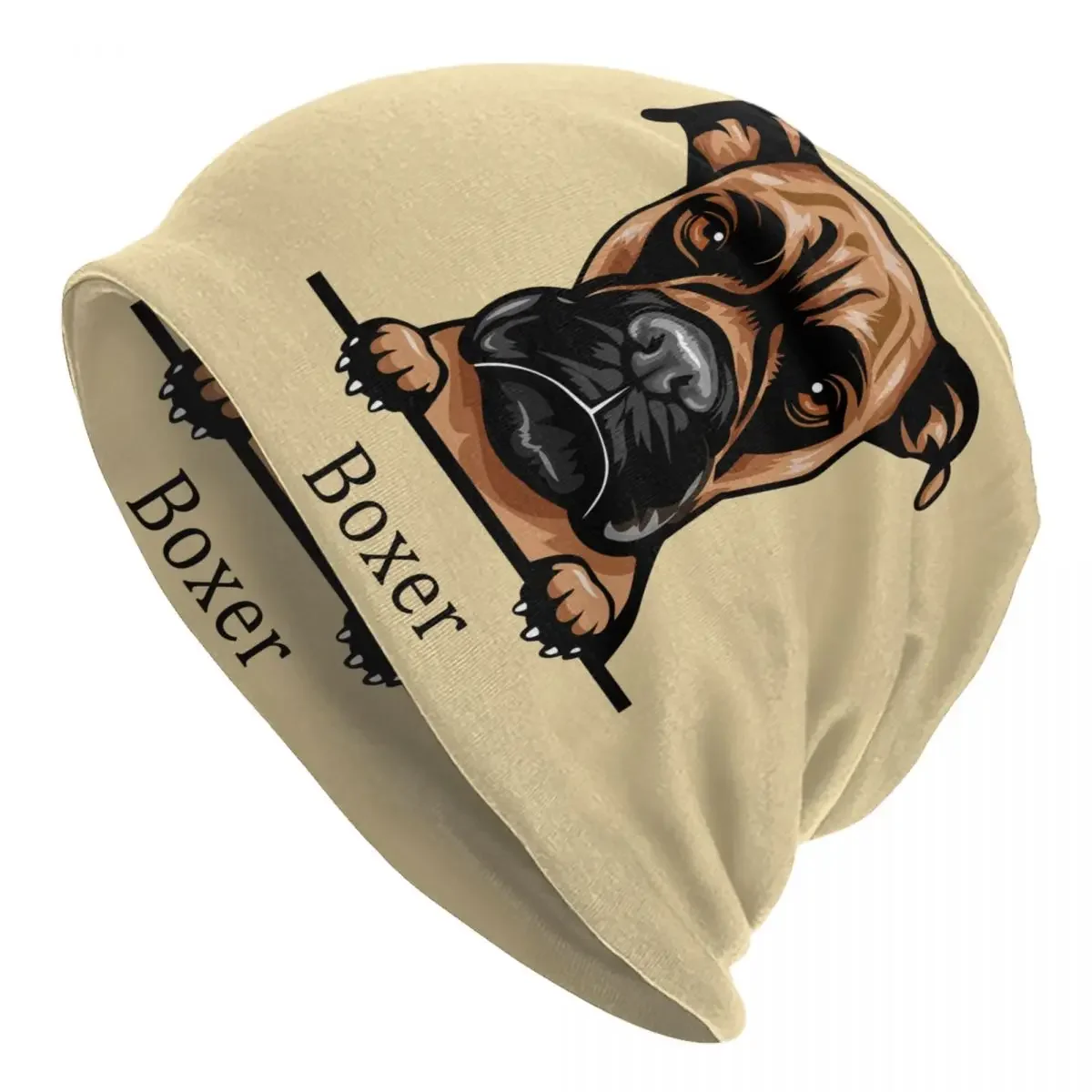 Peeking Dog Pug Beanie Cap Unisex Winter Warm Bonnet Homme Knitting Hats Cool Outdoor Ski Pet Animal Skullies Beanies Caps