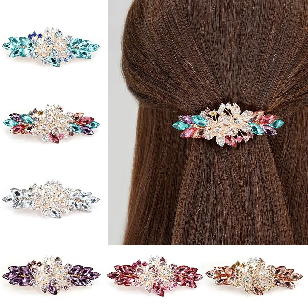 

Fashion Headwear Women Girl Rhinestone Hair Accessories Crystal Flower Hair Clips Hair Pins Hair Barrettes