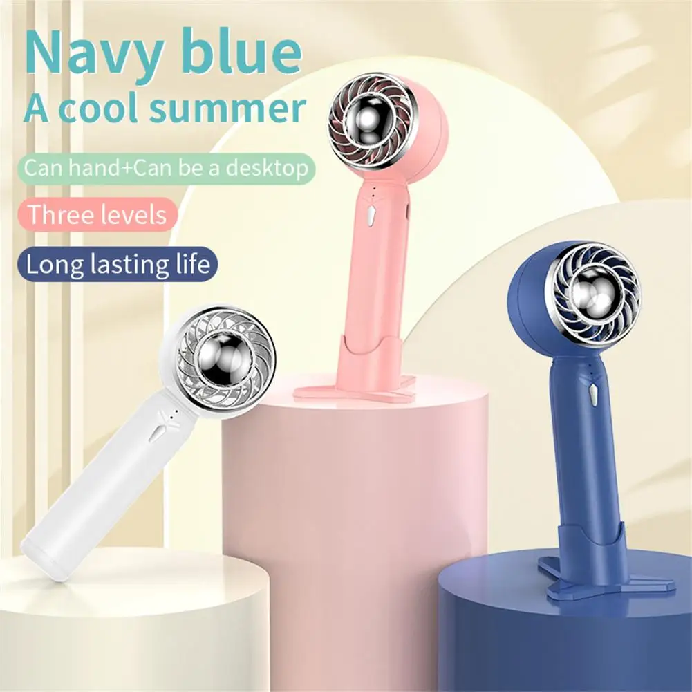 

Portable Handheld Fan 2000mah High-capacity Battery Usb Rechargeable High-speed Mini Desktop Fan