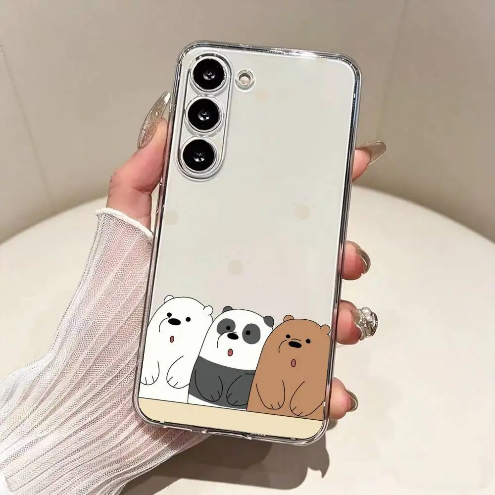 Фото Чехол для телефона с изображением мультяшных медведей W-We B-Bare для Samsung A10,12,20,21S,30,31,40,50,51,52,70,71, прозрачный чехол №2