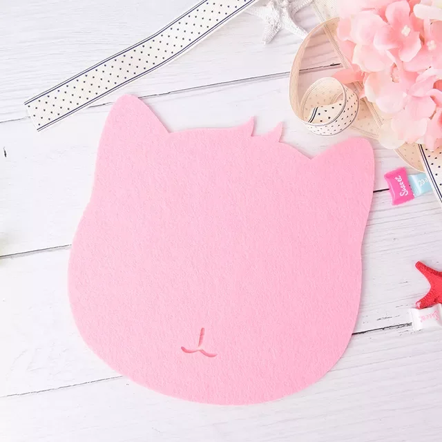 

Trackball PC Thicken Mouse Pad Felt Cloth 220*220*3mm Universal Cute Cat MousePad Mat For Laptop Computer Tablet PC