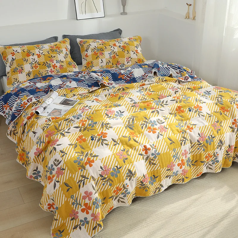 

Скандинавский 100% чистый хлопок муслиновый летний Чистый хлопок офисный домашний диван для сна плед мягкий путешествия дышащая ткань