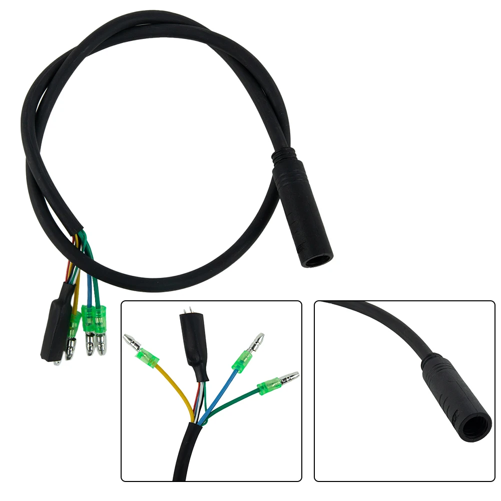 

Motor Cable Cord Motors Extension Cable Rubber Metal Black Connector Rear Wheel Connector Electric Bicycle Accessories 9 Pin