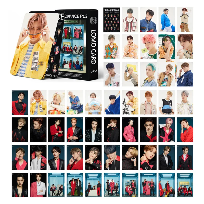 

54Pcs/ Box Kpop Lomo Card HD Nct Resonance Pt2 Same Paragraph Limited Korea Star Photo Fans Collection Gift