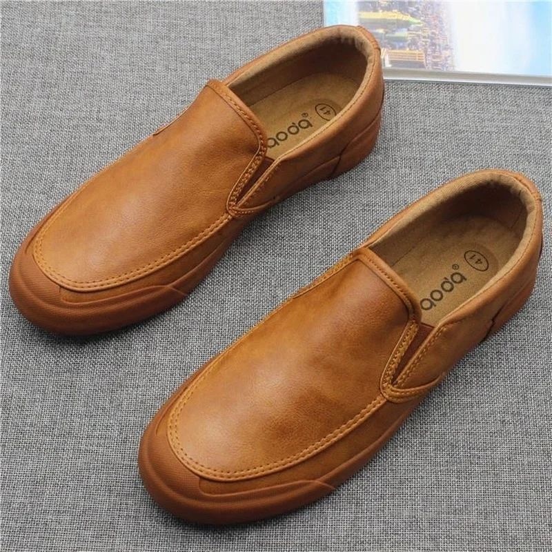 

Luxury Men Comfortable PU Leather Men Loafers Handmade Design Flats Sneakers Men Slip on Lazy Driving Brand Men Shoes SY6-341
