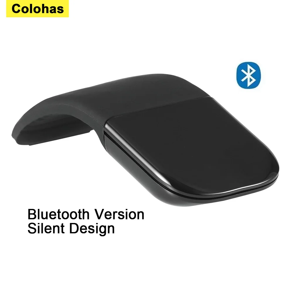 Фото Новая мягкая складная мышь Bluetooth 4.0 Touch третьего поколения с сенсорной дугой, Bluetooth, компьютерный планшет, универсальная беспроводная мышь 2,4G №1