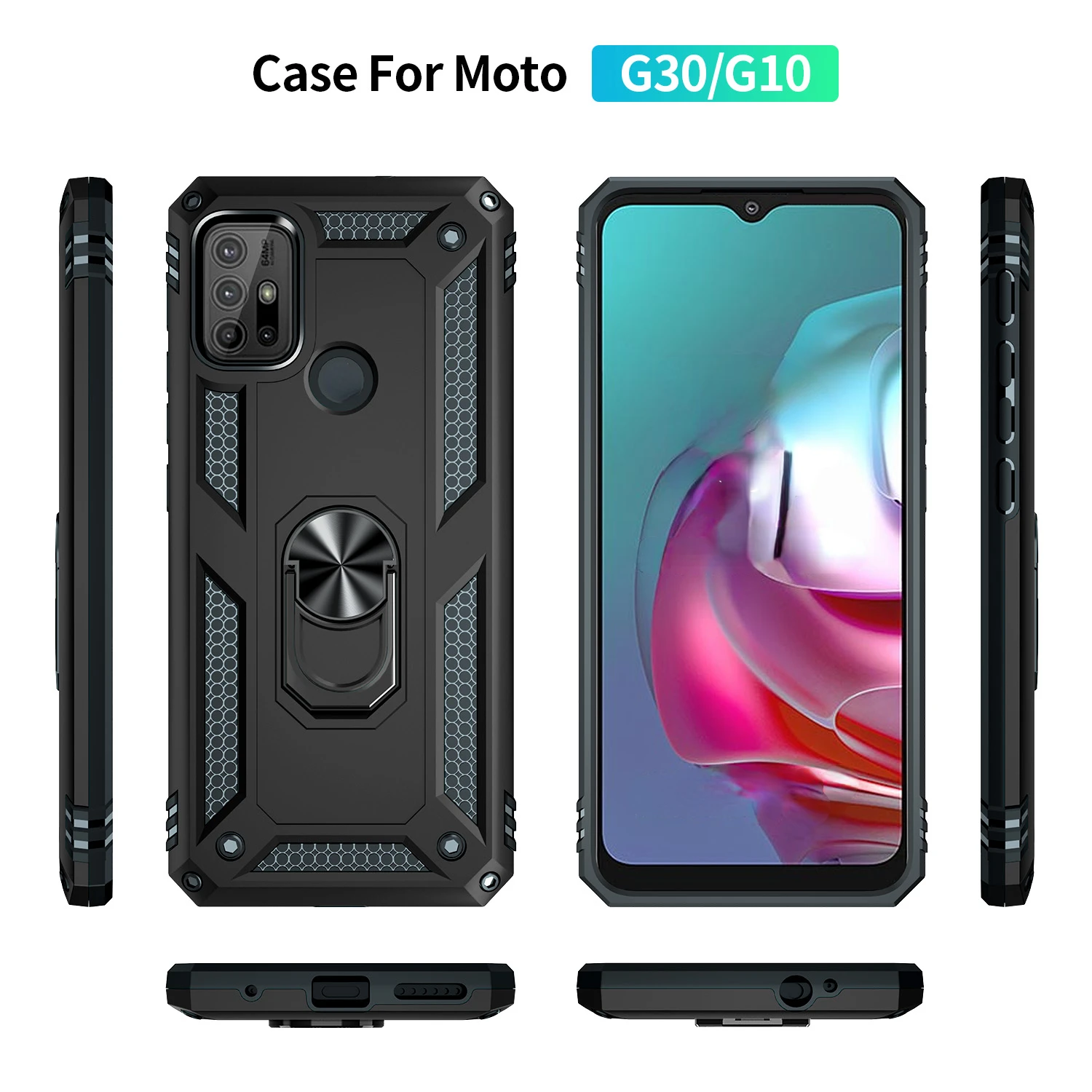 

Free Shipping for Moto G31 G41 G51 G71 G22 G52 Motorola Moto G10 G20 G30 G50 5G G60 G60S G100 G200 G40 Fusion Case Ring Armor