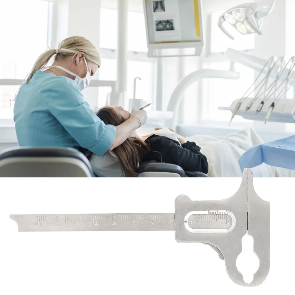 

Adult Ultra Precision Stainless Steel Dentist Vernier Caliper Orthodontic Technician Measuring Ruler Measurement Tool For Dental