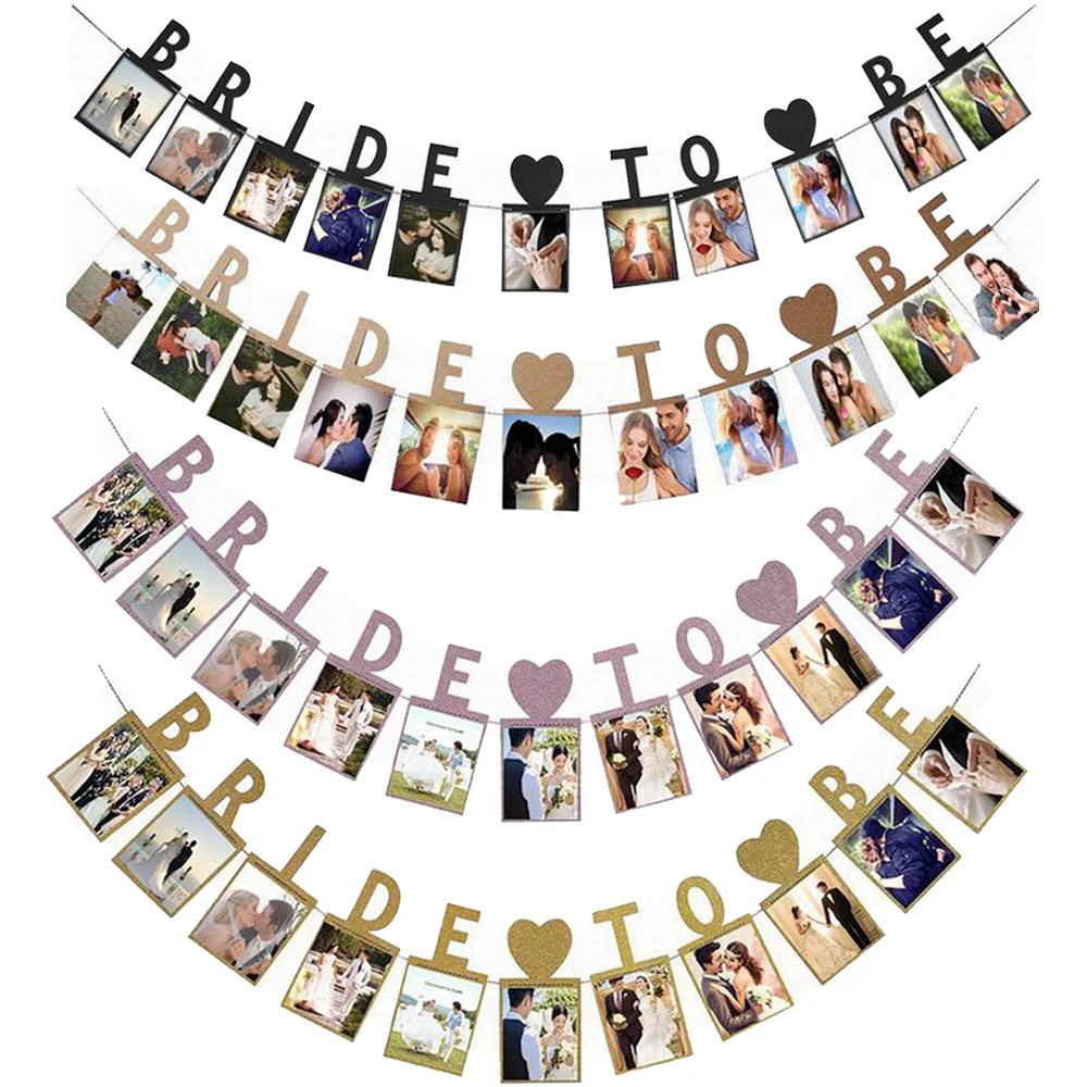 

1 Set Bride To Be Album Banner Wedding Decoration Photo Hanging Flag Engagement Ceremony Bachelor Party Bridal Shower Supplies